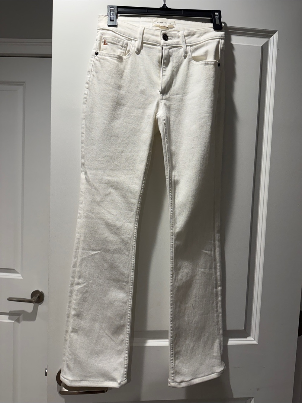 Lafayette 148 New York Cream Straight-Leg Jeans